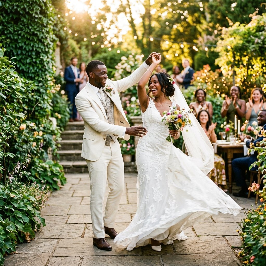 Dancing with joy in the garden